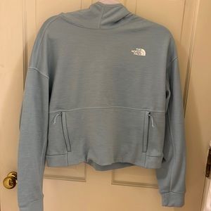 New without tags North face blue cropped hoodie, sweatshirt